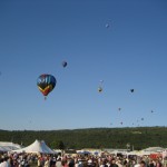 Balloons approaching ridge